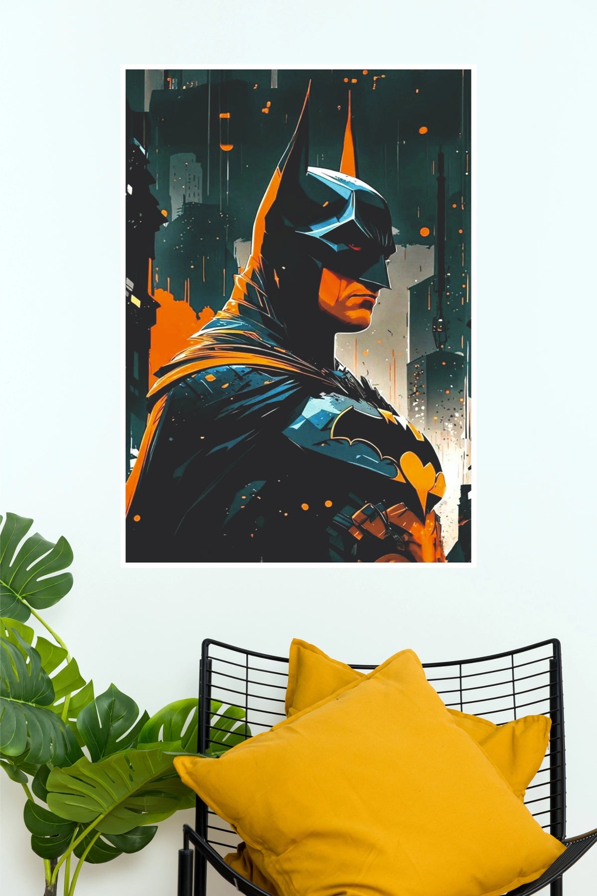 The Dark Knight City Poster – Batman Inspired Superhero Wall Art  (Super Hero Poster)