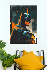 The Dark Knight City Poster – Batman Inspired Superhero Wall Art  (Super Hero Poster)