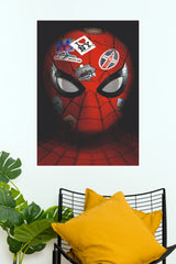Spider-Man Travel Sticker Pop Art Poster – Red Superhero Wall Art