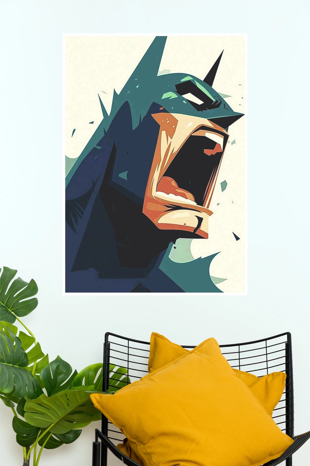 Batman Fierce Comic Poster – Bold Dark Knight Superhero Wall Art  (Super Hero Poster)