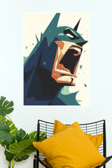 Batman Fierce Comic Poster – Bold Dark Knight Superhero Wall Art  (Super Hero Poster)