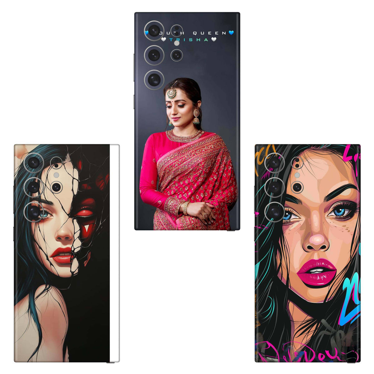 Combo 203 Mobile Skin Pack Of 3 Combo