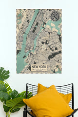 New York City Vintage Map Poster – USA Map Wall Art  (MAP  Poster)