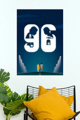 96 Movie Inspired Love Story Wall Poster – Romantic Couple Art  (Tollywood Poster)