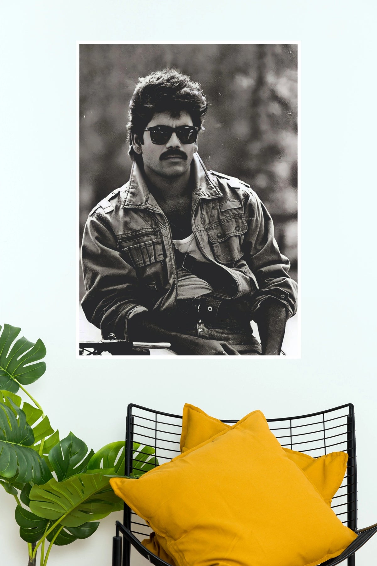 Vintage Black & White Actor Portrait Poster – Retro Cinema Wall Art   (Tollywood Poster)
