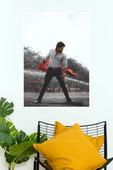 Allu Arjun Stylish Red Scarf Poster – Telugu Cinema Actor Wall Art  (Tollywood Poster)