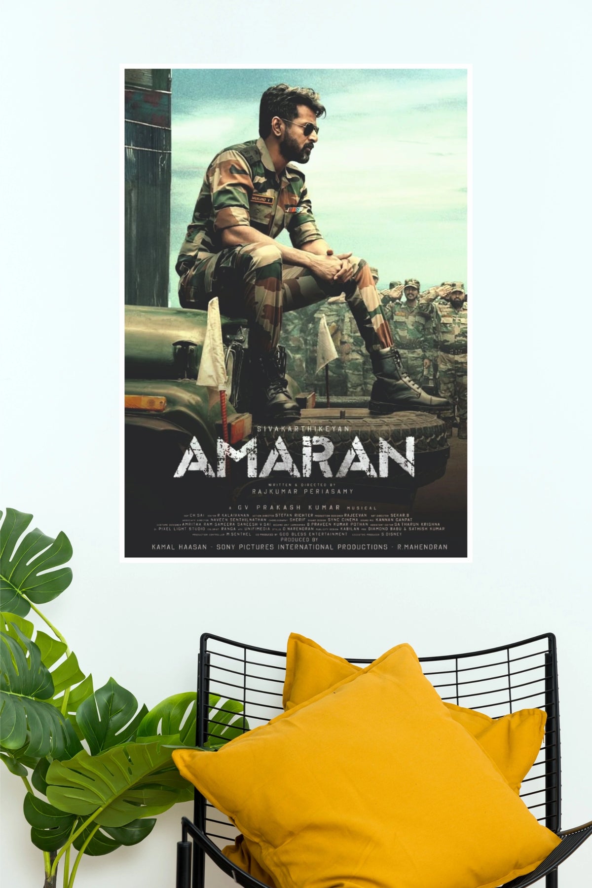 Amaran Sivakarthikeyan Army Poster – Tamil Movie Military Wall Art  (Tollywood Poster)