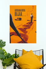 Ardhamaintha Rajaa Orange Movie Poster – Stylish South Indian Cinema Wall Art   (Tollywood Poster)