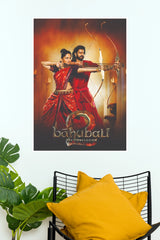 Bahubali 2 The Conclusion Archery Scene Poster | Prabhas & Devasena Movie Wall Art   (Tollywood Poster)