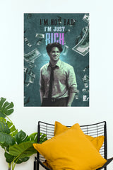 Lucky Bhaskar “I'm Not Bad, I'm Just Rich” Motivational Movie Poster | Dulquer Salmaan Wall Art  (Tollywood Poster)