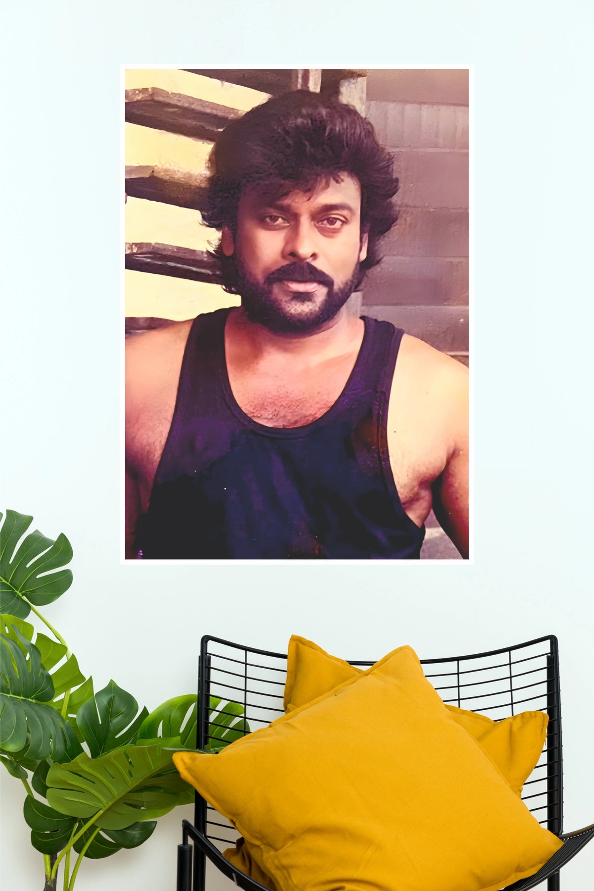 Bearded Man Portrait Poster – Stylish Vintage Male Wall Art (Tollywood Poster)