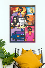 (TClash Begins Soon Pongal Poster | Tamil Cinema Pop Art Wall Decor | Colorful Indian Movie Artollywood Poster)