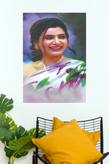 Cute Samantha Ruth Prabhu Portrait Poster – Premium Wall Decor (Tollywood Poster)