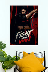 Fight & Win Creative Movie Poster – Digital Print Backdrop   (Tollywood Poster)