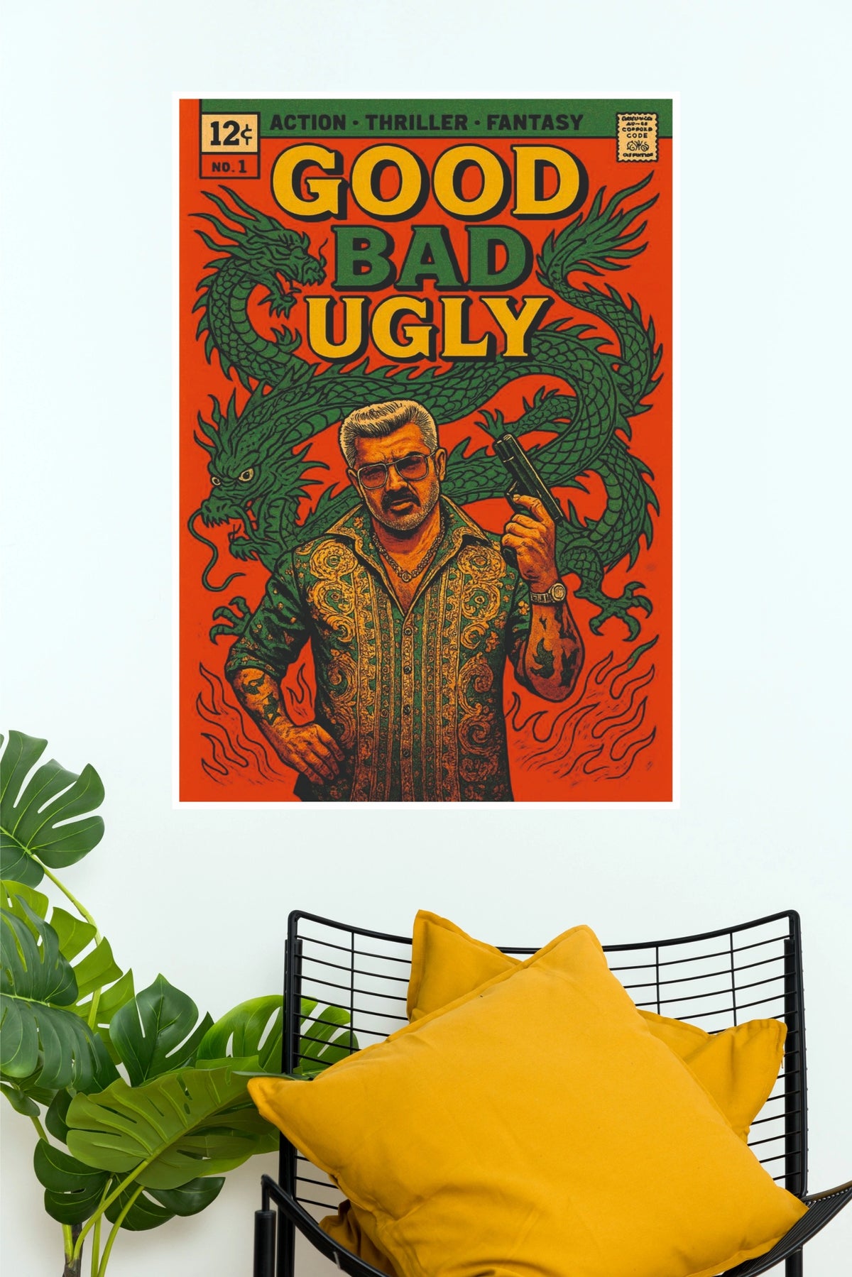 Good Bad Ugly Vintage Movie Poster – Retro Action Wall Art   (Tollywood Poster)
