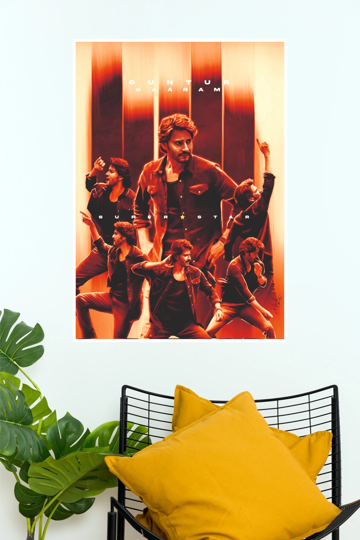 Guntur Kaaram Mahesh Babu Poster – Stylish Telugu Superstar Movie Wall Art  (Tollywood Poster)