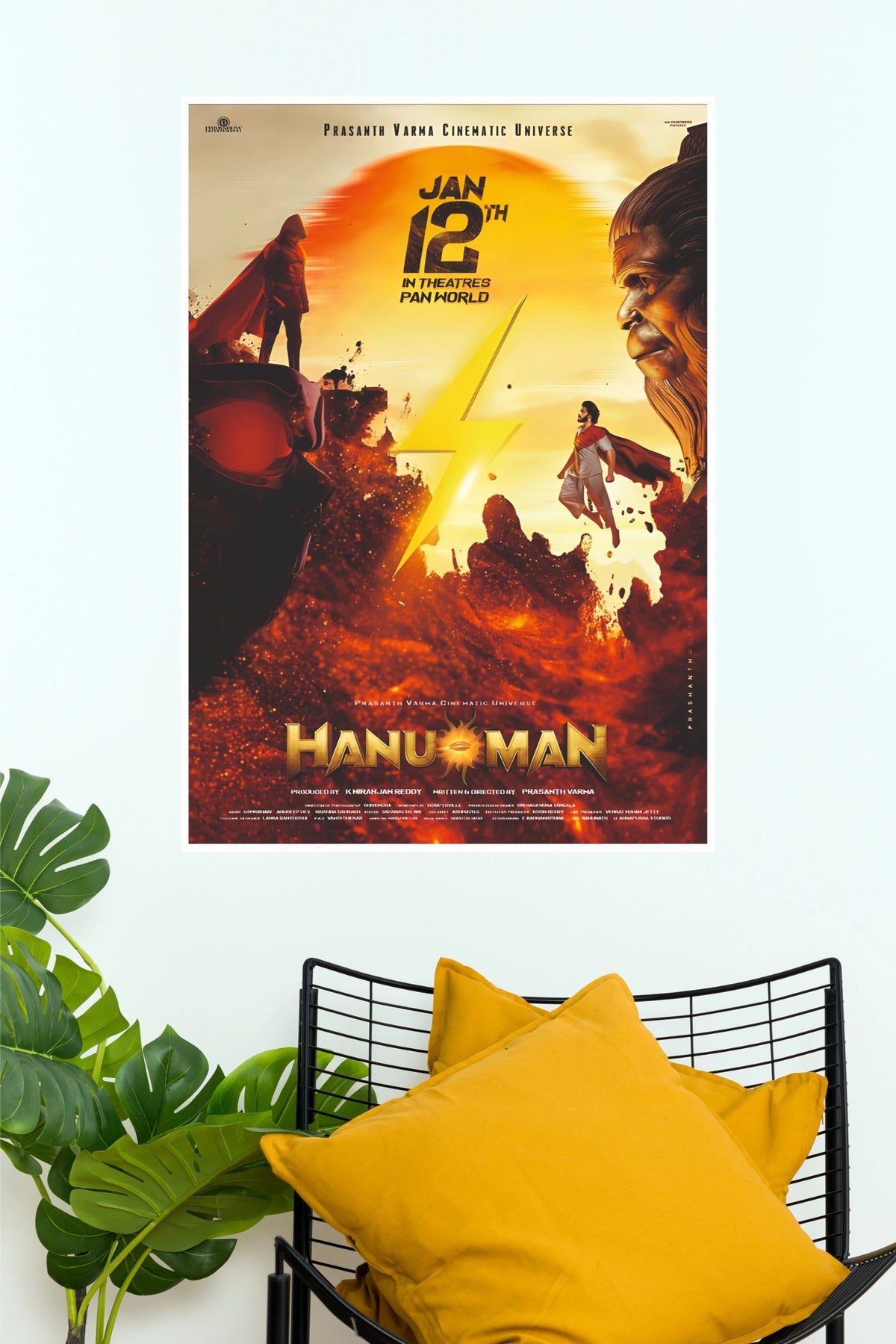 Hanu-Man Movie Poster – Epic Superhero Indian Cinema Wall Art  (Tollywood Poster)