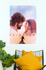 Hridayam Romantic Movie Poster – Couple Love Story Wall Art (Tollywood Poster)