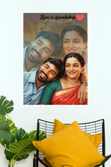 Love Is Friendship Couple Poster – Heartwarming Romantic Relationship Wall Art (Tollywood Poster)