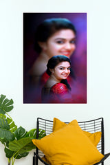 Indian Actress Portrait Poster | Elegant Traditional Woman Wall Art  (Tollywood Poster)
