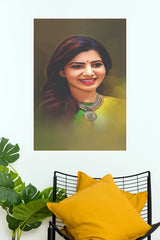 Samantha Ruth Prabhu Portrait Poster | Indian Actress Wall Art  (Tollywood Poster)