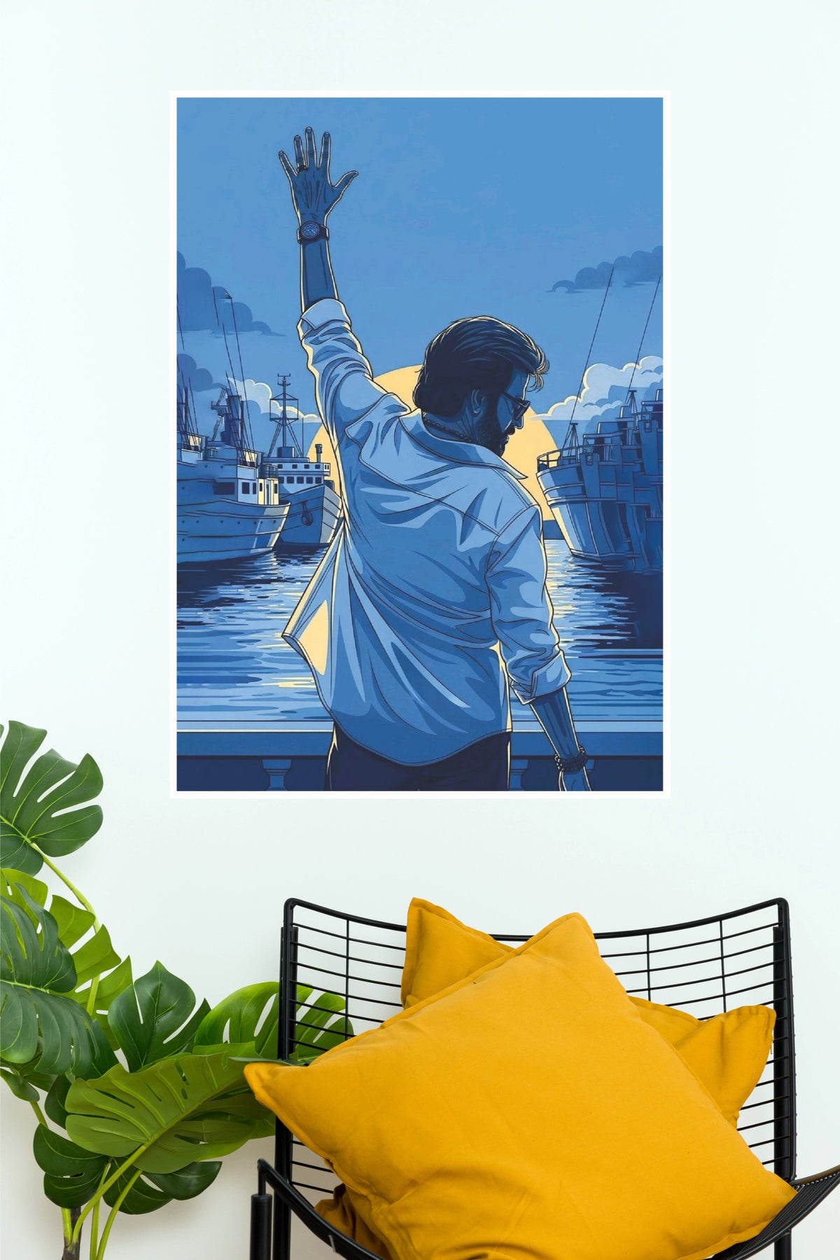 Prabhas Wall Poster | Stylish Blue Cinematic Hero Poster (Tollywood Poster)