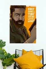 Kamal Haasan Vikram "Once Upon A Time There Lived A Ghost" Poster – Vector Art Paper Print (Tollywood Poster)