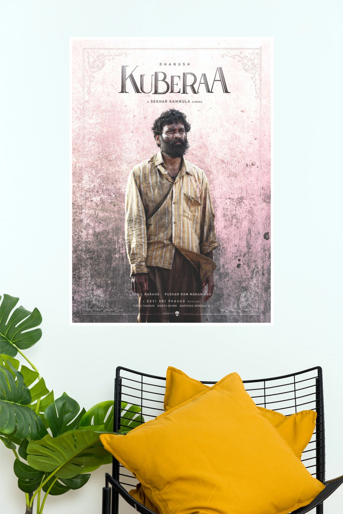 Kuberaa Dhanush First Look Poster – Rustic Vintage Movie Paper Print (Tollywood Poster)