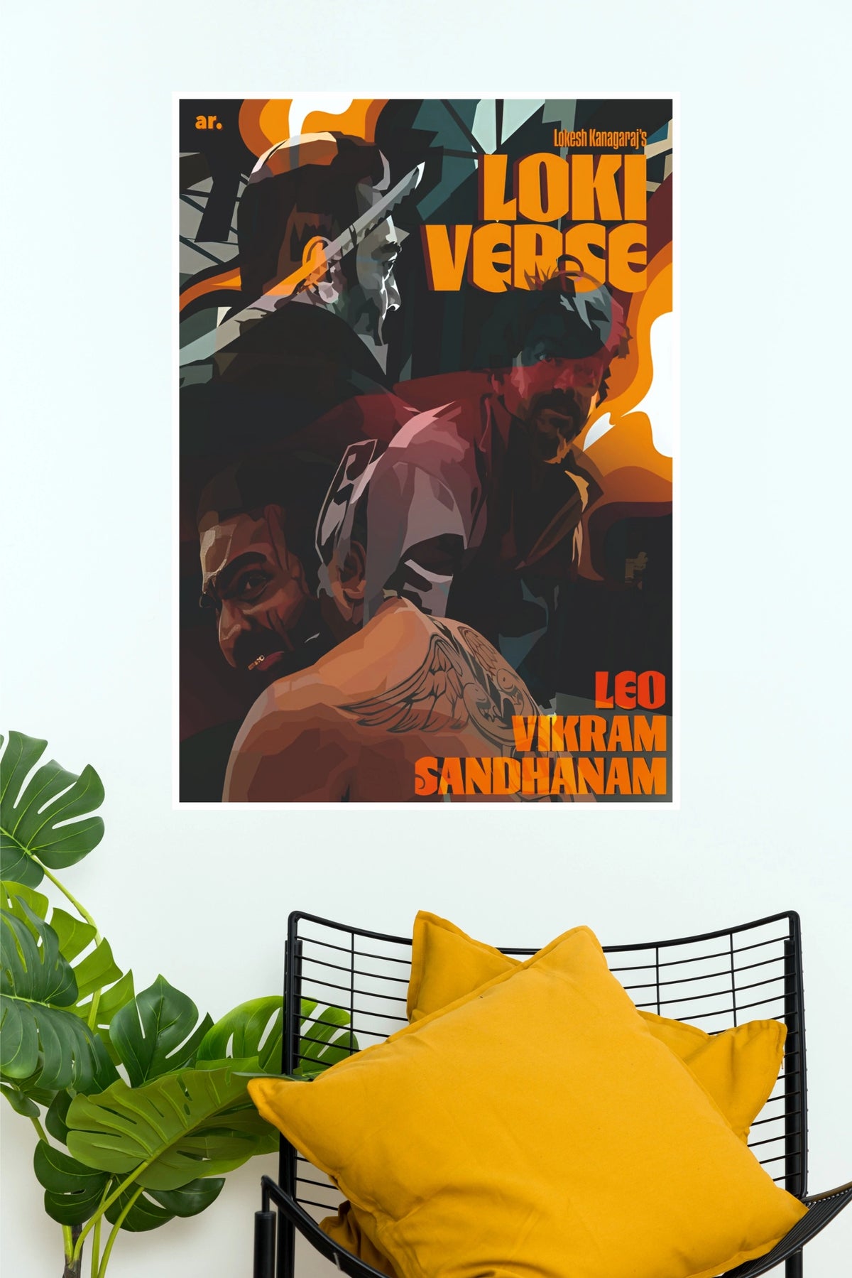 Lokesh Kanagaraj Loki Verse Poster – Leo, Vikram & Sandhanam Graphic Vector Paper Print   (Tollywood Poster)