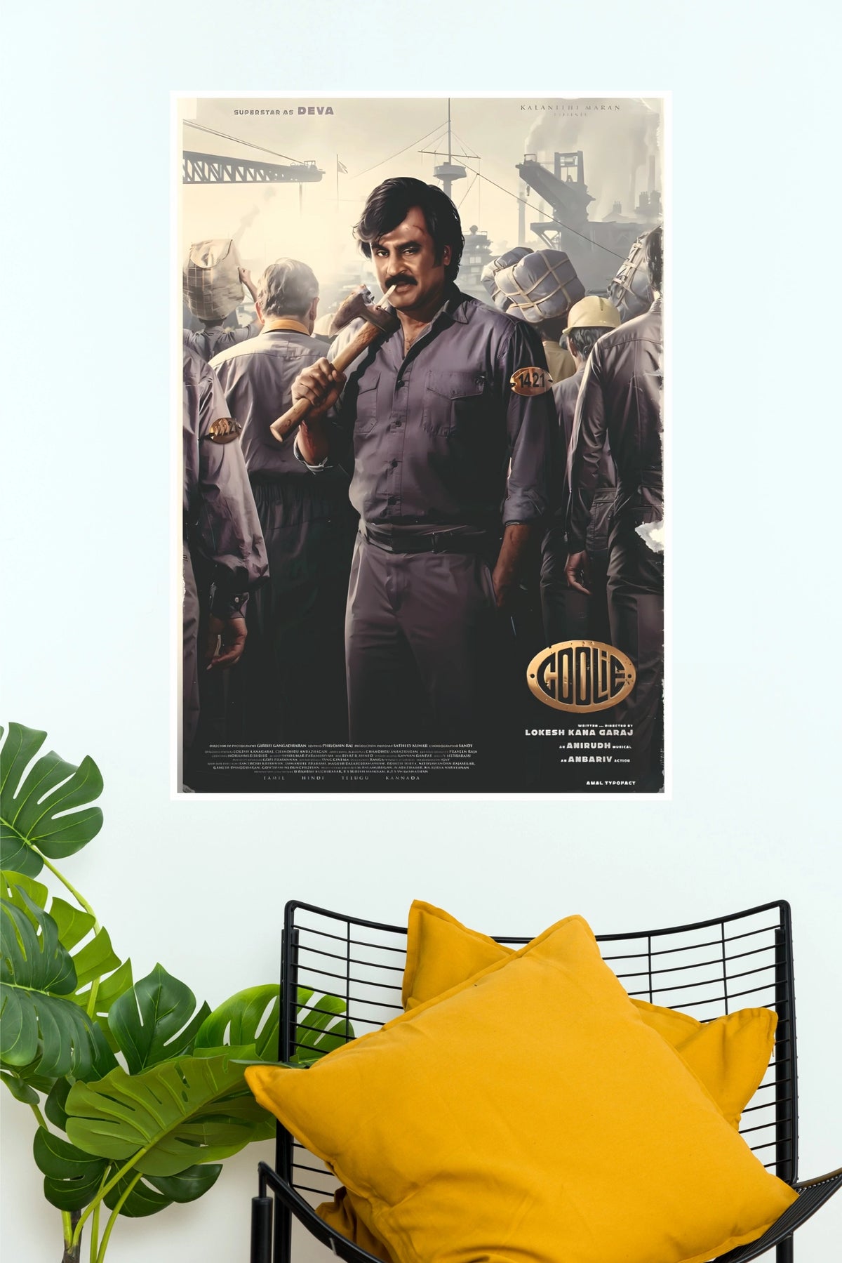 Coolie Rajinikanth Deva First Look Poster – Lokesh Kanagaraj Directorial Paper Print   (Tollywood Poster)