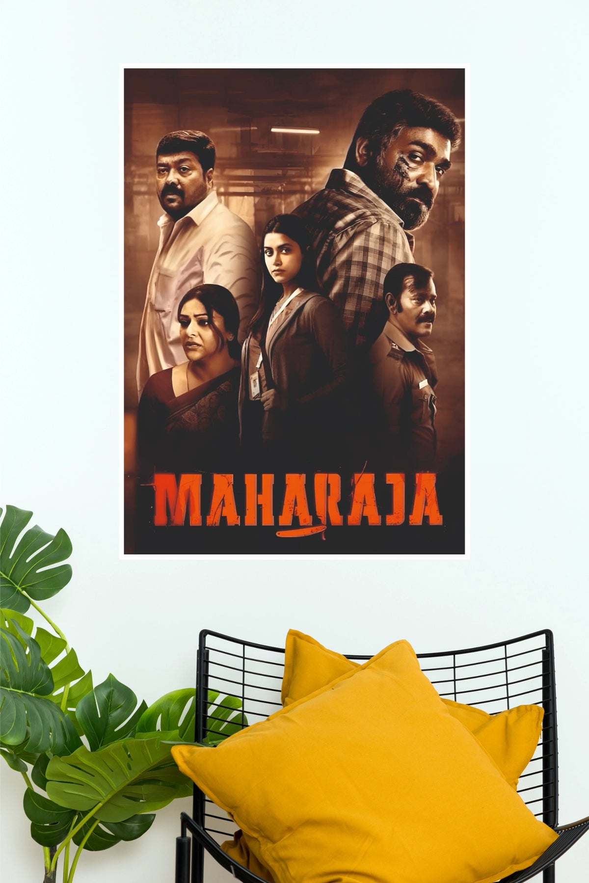 Maharaja Vijay Sethupathi & Anurag Kashyap Ensemble Poster – Nithilan Saminathan Film Paper Print (Tollywood Poster)