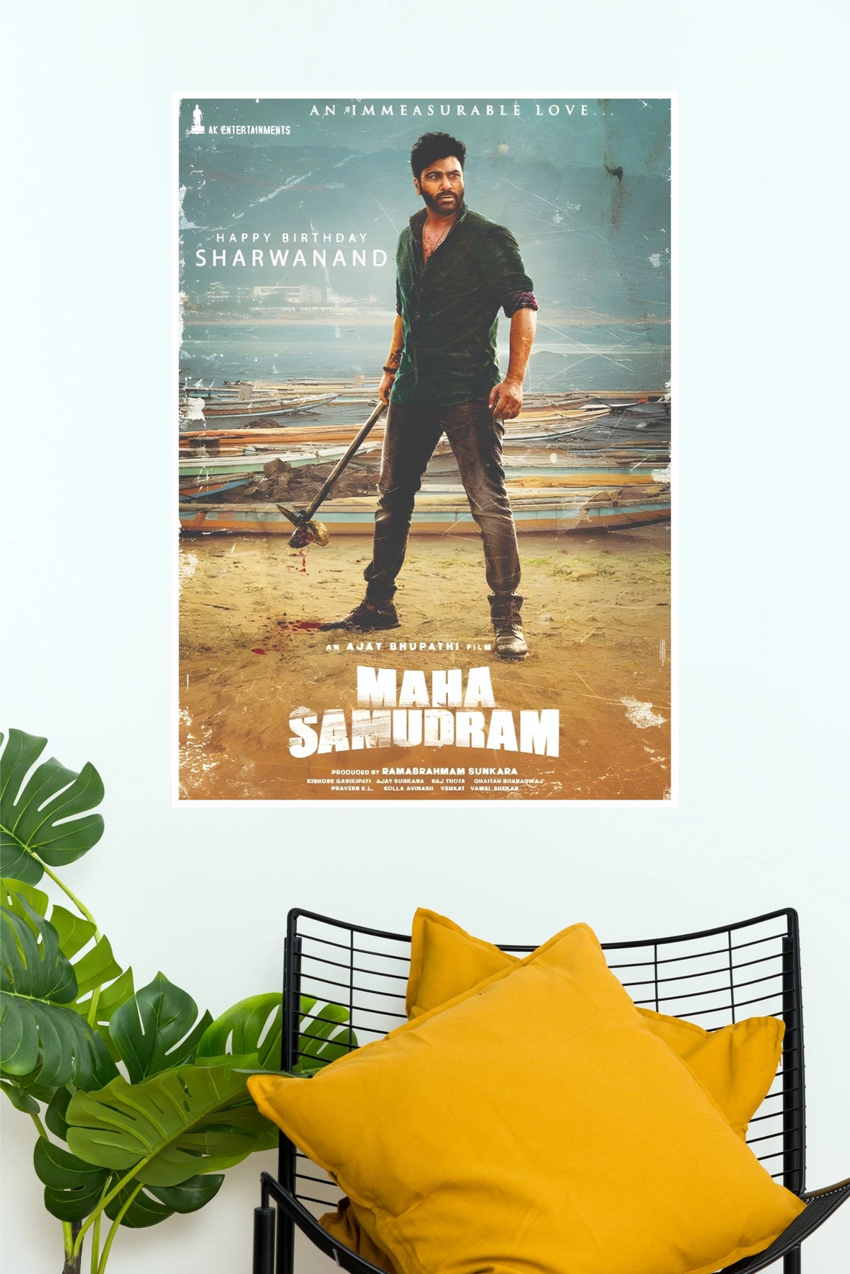 Maha Samudram Sharwanand Birthday Special Poster – Ajay Bhupathi Action Drama Paper Print (Tollywood Poster)