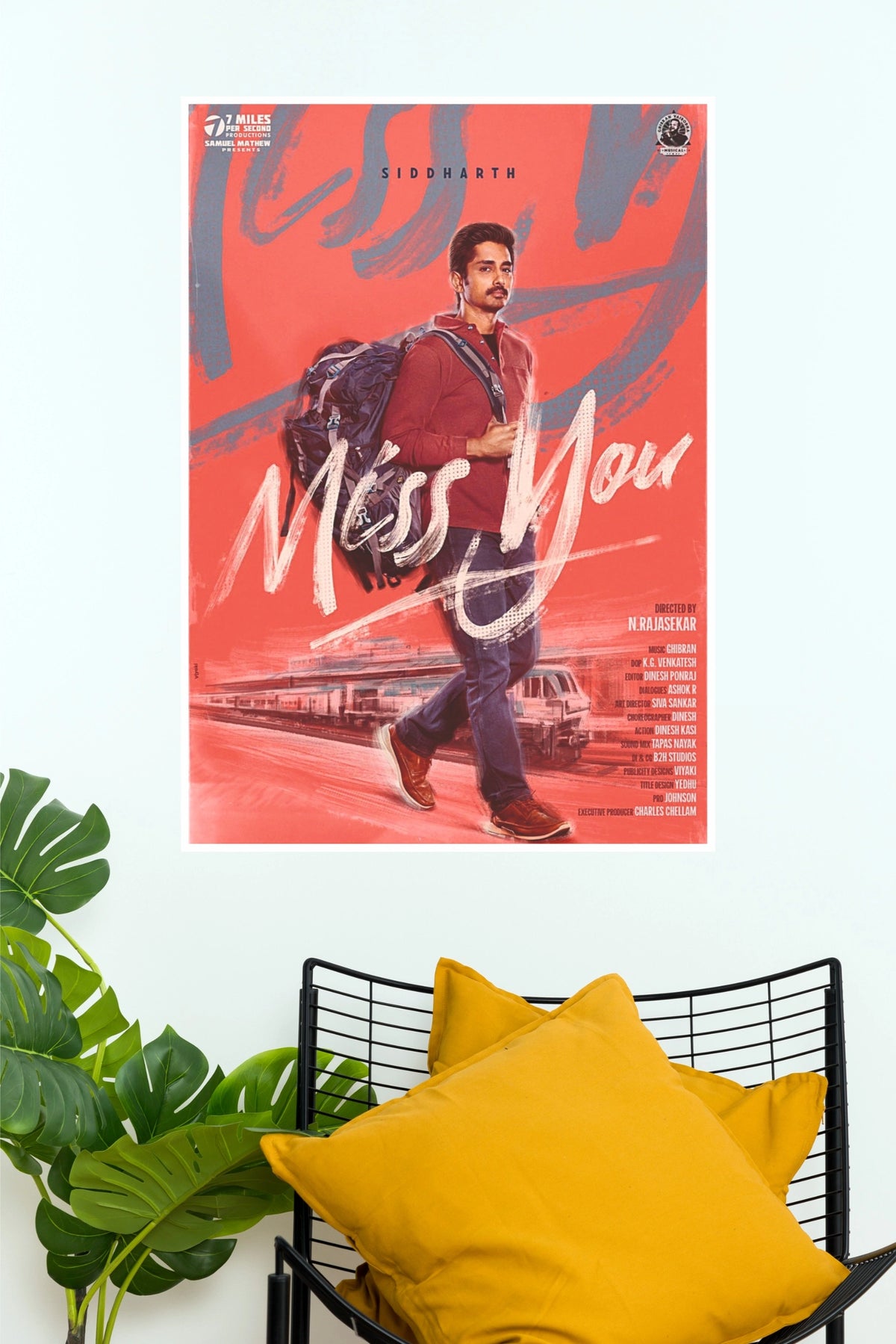 Miss You (2024) Tamil Movie Paper Poster (Siddharth)  (Tollywood Poster)