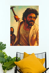 Nagarjuna Retro Action Hero Matte Paper Poster   (Tollywood Poster)