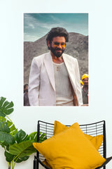 Akkineni Nagarjuna Stylish White Suit Paper Poster  (Tollywood Poster)