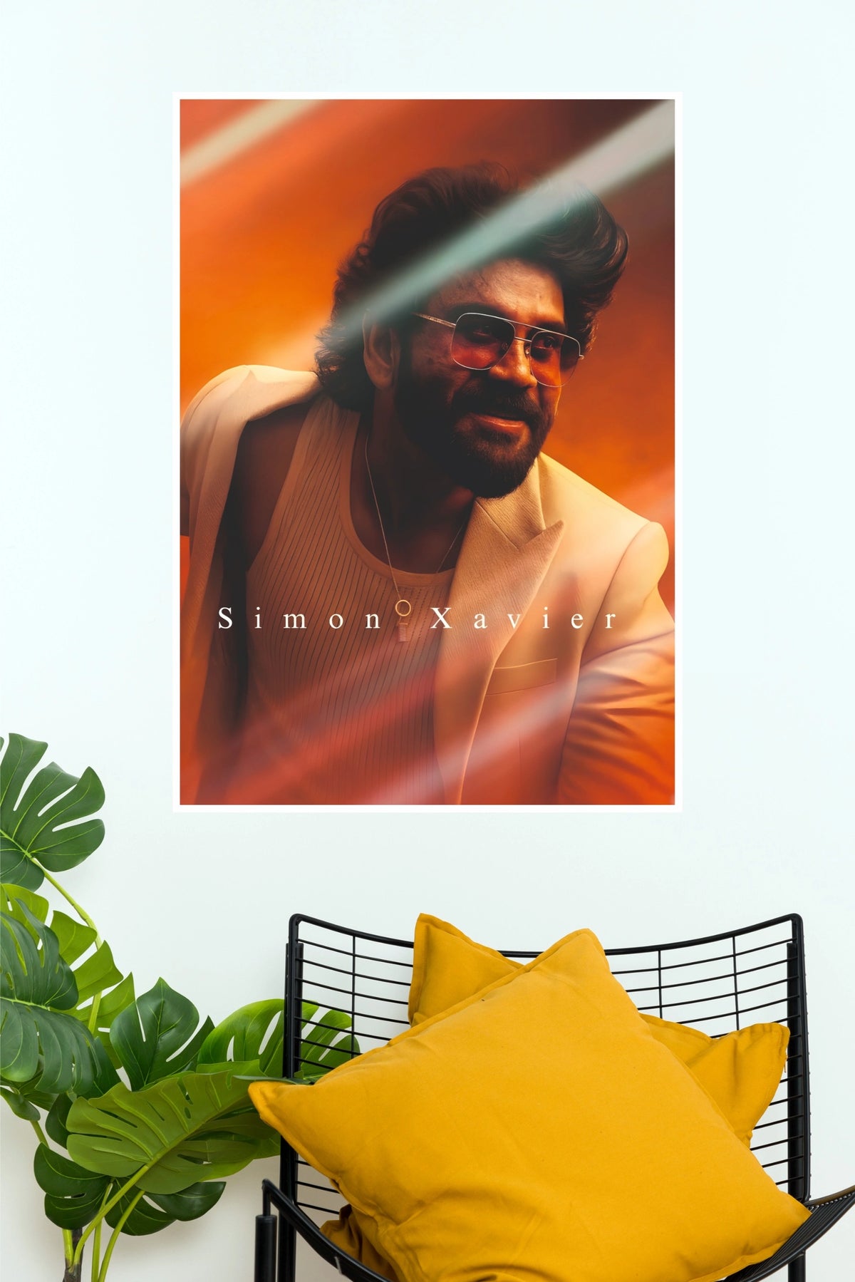 Akkineni Nagarjuna Stylish White Suit Paper Poster  (Tollywood Poster)