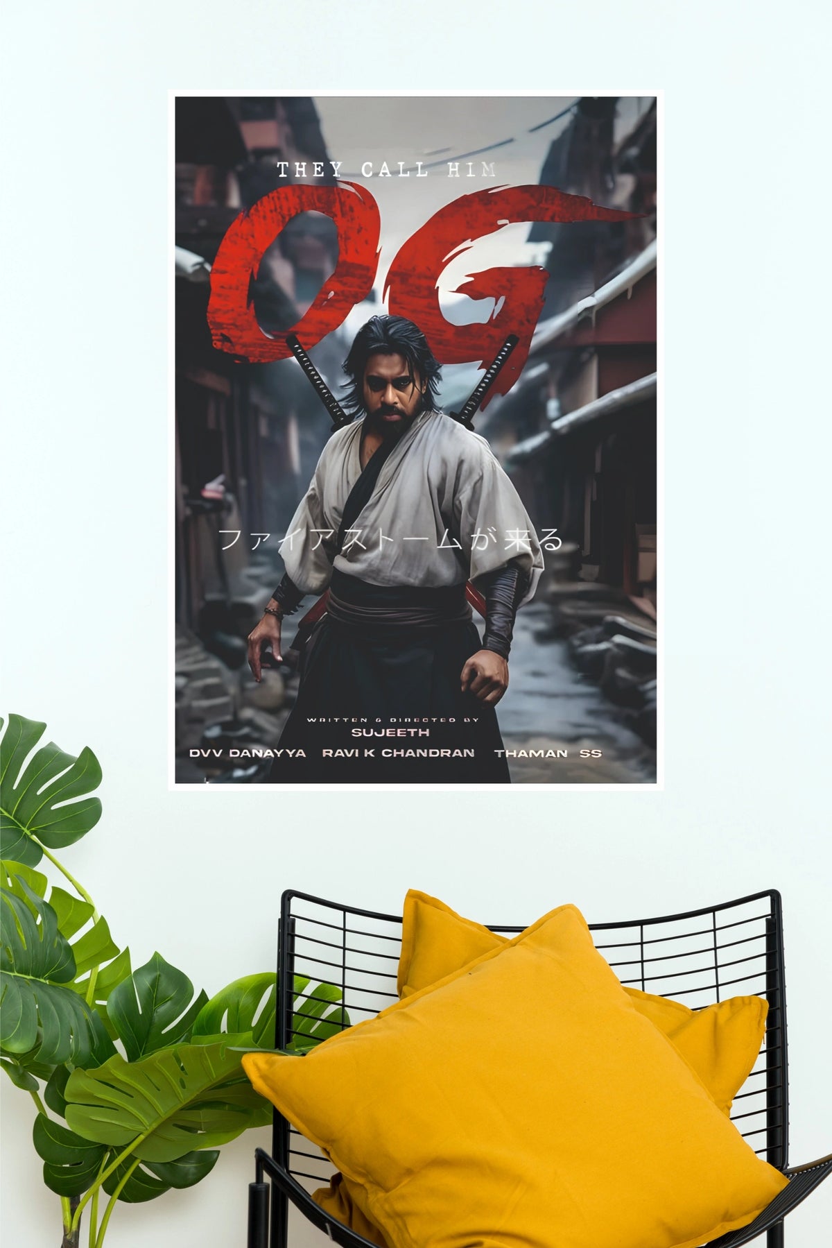 They Call Him OG Movie Paper Poster (Pawan Kalyan) (Tollywood Poster)