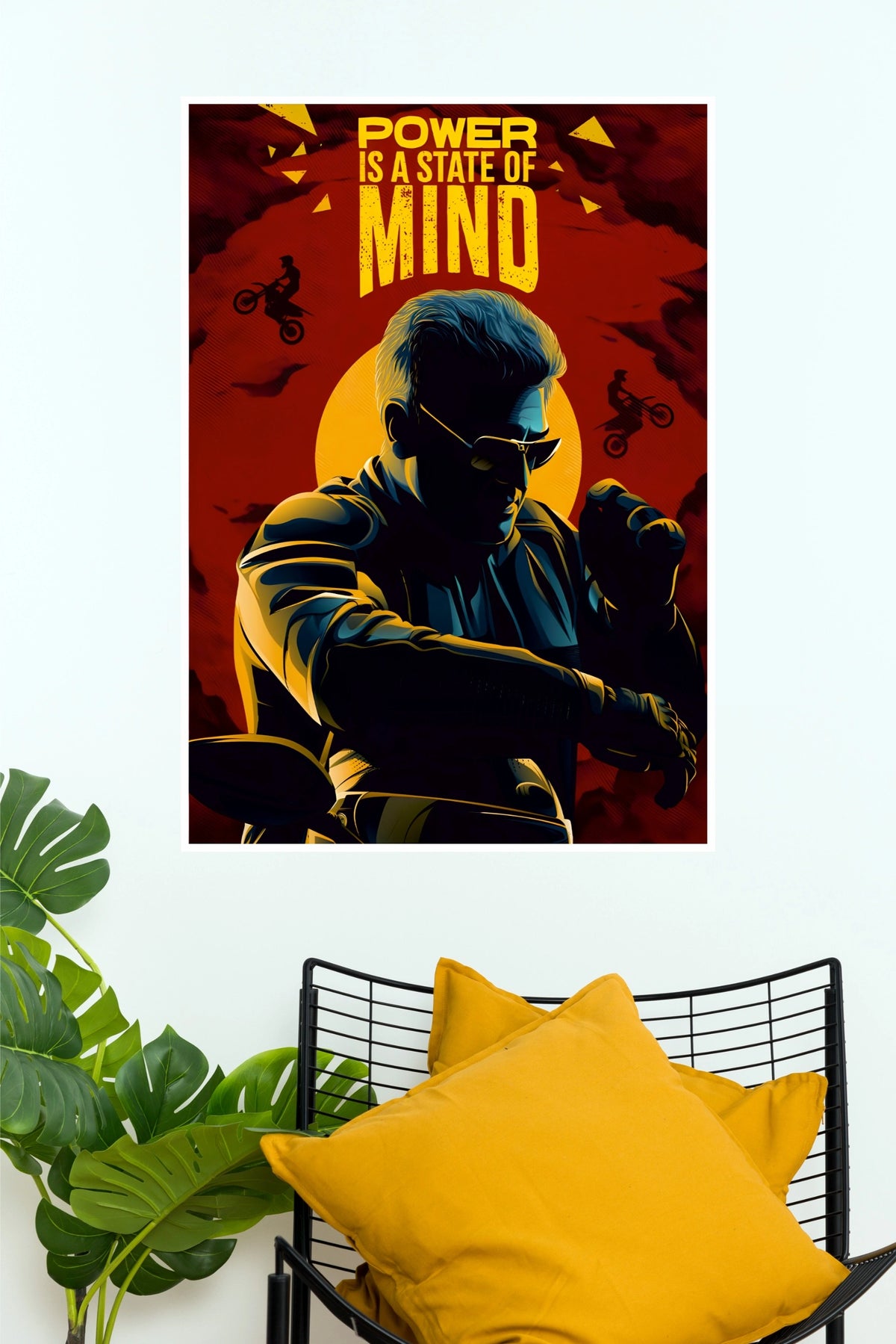 Ajith Kumar "Power is a State of Mind" Valimai Style Vector Art Paper Poster (Tollywood Poster)
