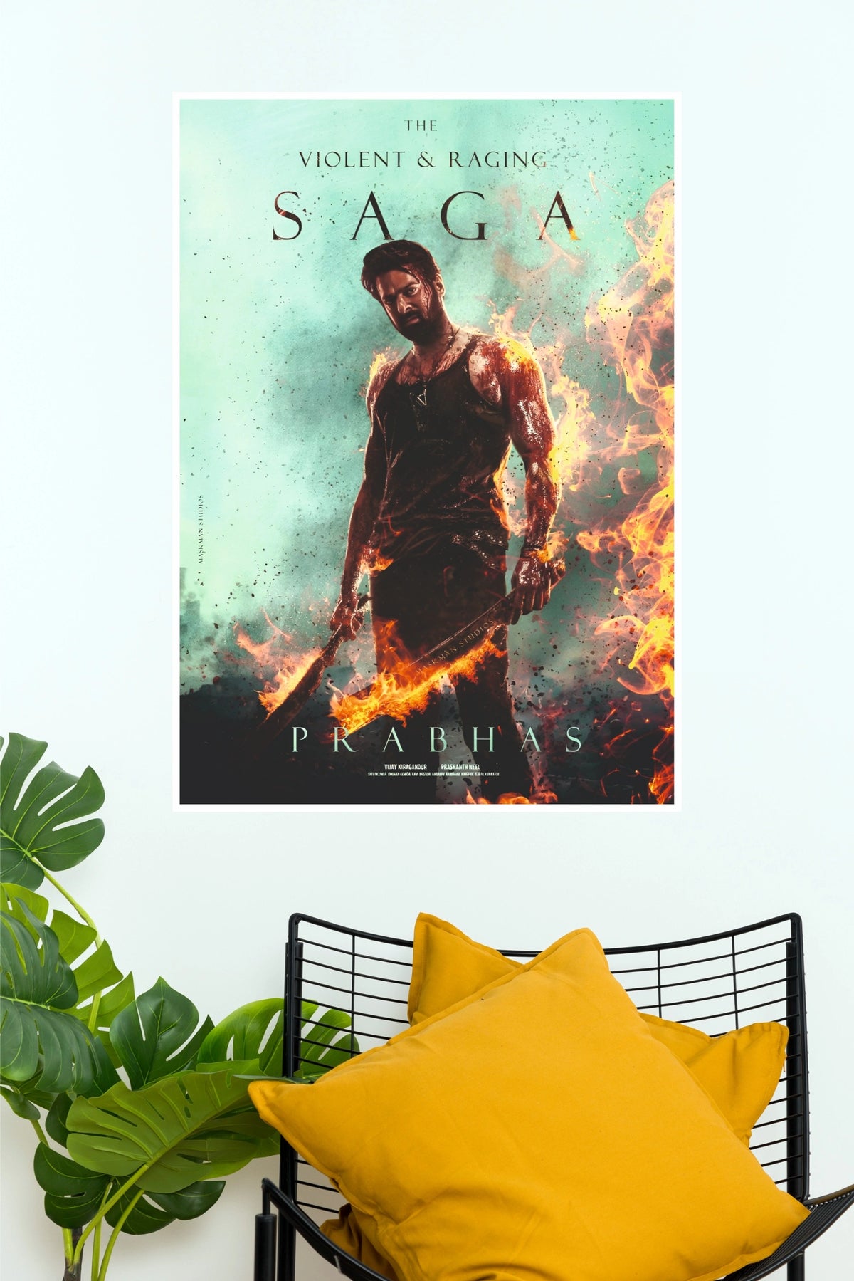Salaar "The Violent & Raging Saga" Prabhas Paper Poster  (Tollywood Poster)