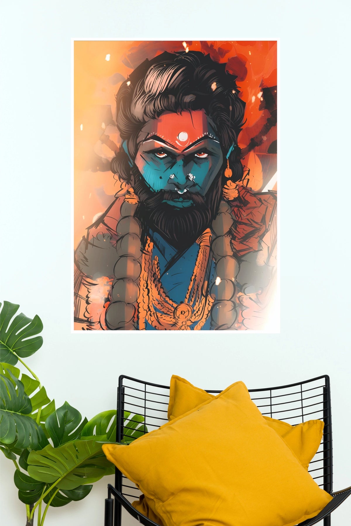 Pushpa 2: The Rule "Gangamma Jathara" Vector Art Paper Poster (Allu Arjun) (Tollywood Poster)