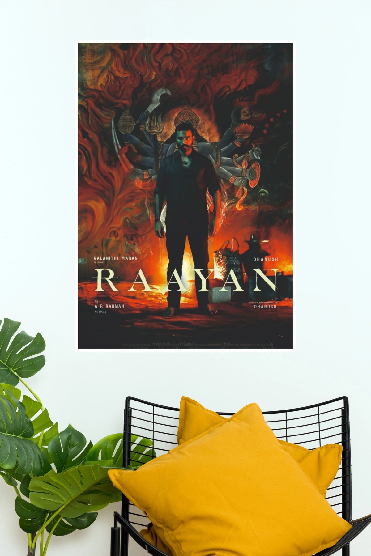 Raayan Official Goddess Kali Backdrop Paper Poster (Dhanush)  (Tollywood Poster)
