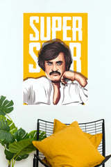 Superstar Rajinikanth Classic Vector Pop Art Paper Poster   (Tollywood Poster)