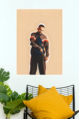 Aavesham Fahadh Faasil Ranga Minimalist Poster – Retro Jacket Character Paper Print   (Tollywood Poster)