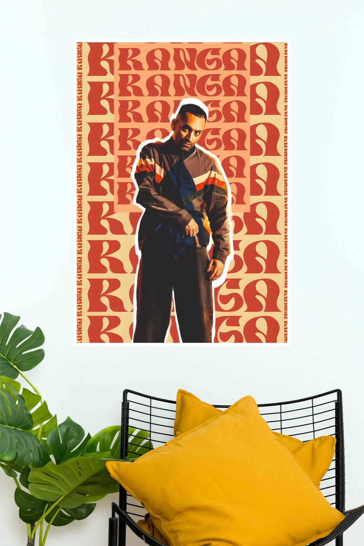 Aavesham Fahadh Faasil Ranga Street Swagger Poster – Retro Typography Paper Print   (Tollywood Poster)