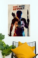 RRR Rise Roar Revolt Minimalist Art Poster – NTR Jr & Ram Charan Paper Print  (Tollywood Poster)