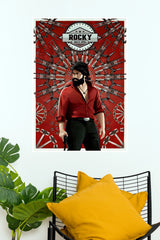 KGF Rocky Bhai Yash Vector Art Poster – Gun Mandala Action Paper Print   (Tollywood Poster)
