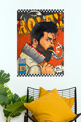 Rolex Suriya Vikram Movie Vector Poster – LCU Vintage Comic Paper Print   (Tollywood Poster)