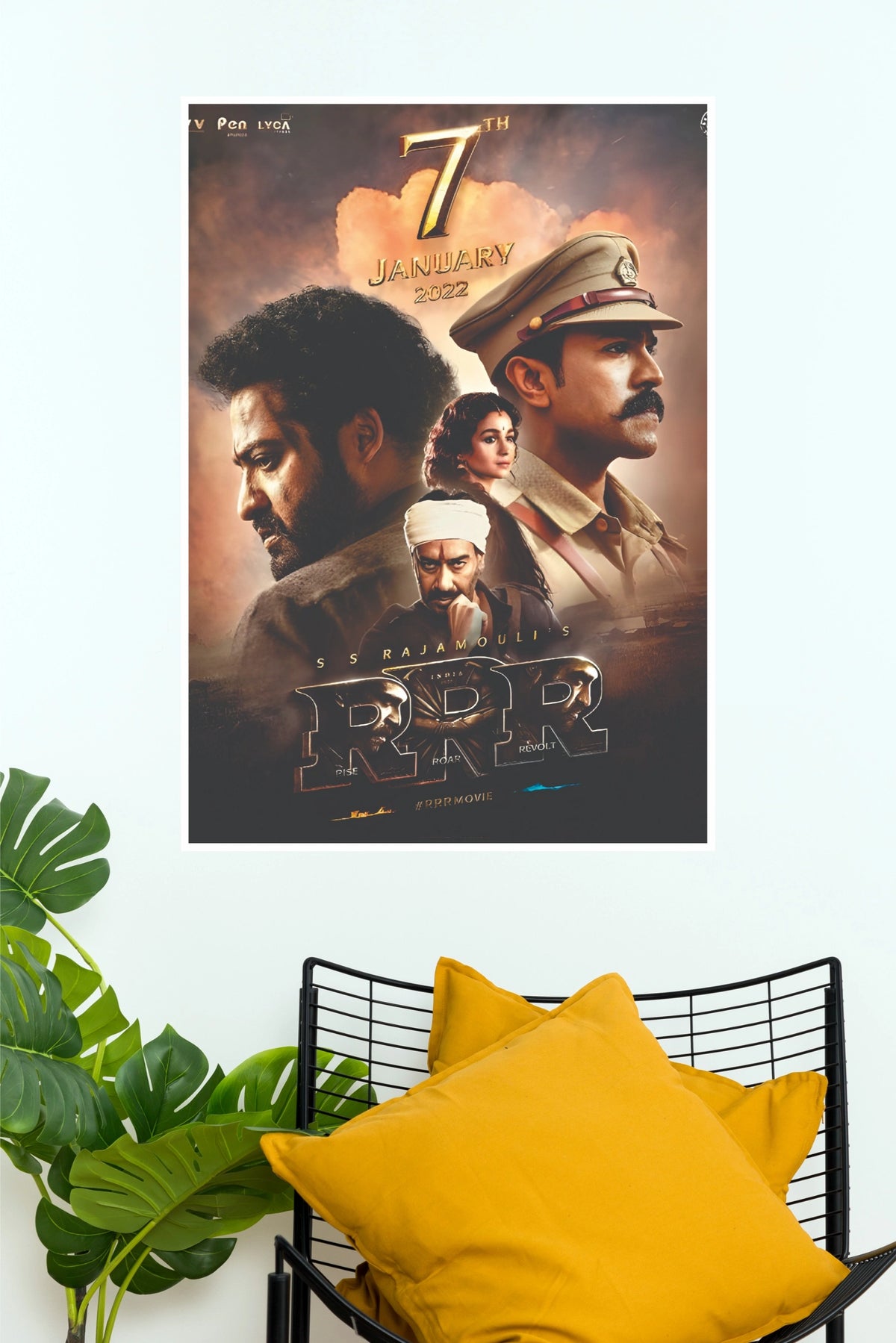RRR Official Ensemble Movie Poster – NTR Jr, Ram Charan, Alia Bhatt & Ajay Devgn Paper Print  (Tollywood Poster)