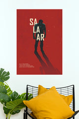 Salaar Part 1 Ceasefire Minimalist Red Poster – Prabhas Silhouette Paper Print   (Tollywood Poster)