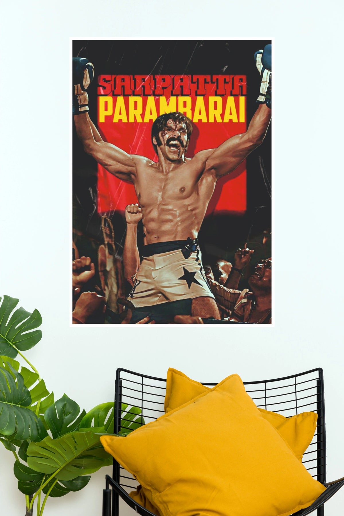 Sarpatta Parambarai Arya Victory Pose Poster – Retro Tamil Boxing Action Paper Print   (Tollywood Poster)